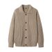 Men's Oversized Shawl Collar Cardigan, Cotton-Blend Knit Sweater, Loose Fit Casual Coat, Black/Khaki/Coffee/Dark Grey, M-4XL_viptrois.com