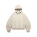 Men's Cropped Hooded Sweatshirt With Raglan Sleeves - Winter Fleece-Lined Pullover, Relaxed Fit, Eggshell Fleece Lining, Casual Streetwear For Youth_viptrois.com