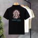 Men's Trendy Short Sleeve Polo Shirt Summer Thin Printed T-Shirt Youthful Fashion Casual Turn Down Design Top For Men_viptrois.com
