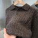 Men's Vintage Polo Knit Sweater – Classic Ribbed Collar Pullover (Old Money Aesthetic, Business Casual & Autumn Layering Essential)_viptrois.com
