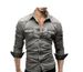 Men's Clothing long-sleeved shirt style youth casual solid color splicing men's denim shirt men_viptrois.com