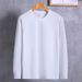 Hot-Selling 260g Heavyweight Cotton Drawstring Solid Color Long-Sleeve Crew Neck Men's Thermal T-Shirt Top Base Shirt_viptrois.com