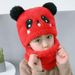 Cute and Warm Cap with Face Cover for Kids - Autumn and Winter Hat and Scarf Combo_viptrois.com