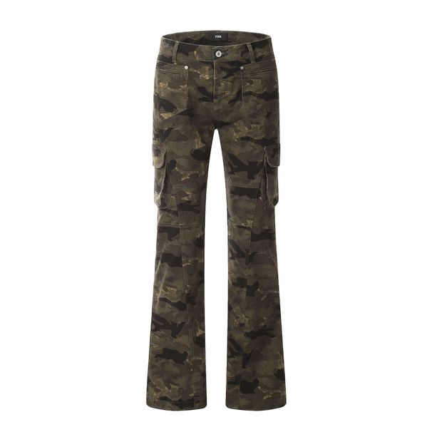 Men's Clothing11KN Pre Sale Camouflage Overalls For Men And Women Loose Vibe Wide Leg Straight Pants Versatile Hot Girl Casual Pants_viptrois.com