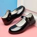 Girls Black Leather Shoes Performance Shoes Princess Shoes Small Leather Shoes Children's Primary School Students Soft Sole Single Shoes School Shoes_viptrois.com