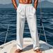 Men's Clothing Autumn Hip Hop Breathable Cotton And Linen Loose Casual Sports Trousers_viptrois.com