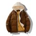 Men's Clothing Winter Cotton Coat With Hood Fake Two Piece Thick Warm Cotton Coat Men's Winter Clothing Men's Cotton Coat_viptrois.com