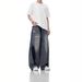 Unisex High Street Vibe Ripped Jeans Retro Washed Loose Straight Leg Wide Leg Pants_viptrois.com