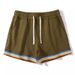 Premium Products Summer Rainbow Print Sports Shorts, Trendy Three Quarter Pants, Plus Size Casual Men's Pants_viptrois.com