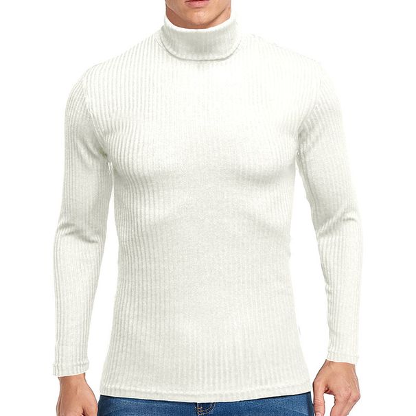 Unbeatable Quality Autumn And Winter High Neck Base Shirt Long Sleeved T-shirt Top Men's Sweater_viptrois.com