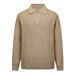 Men's Classic V-Neck Knit Sweater - European Plus Size Polo Collar, Old Money Style, Soft & Breathable Fabric For All Seasons_viptrois.com