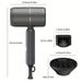 2000W Pink Ionic Blow Dryer With Diffuser, Foldable Handle & Constant Temperature - Strong Wind, 8 Seconds Quick Drying,_viptrois.com