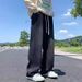 Men's Clothing Spring And Autumn Loose Straight Jeans Men's Retro Drawstring Wide Leg Casual Long Pants Men's Fashion Brand_viptrois.com