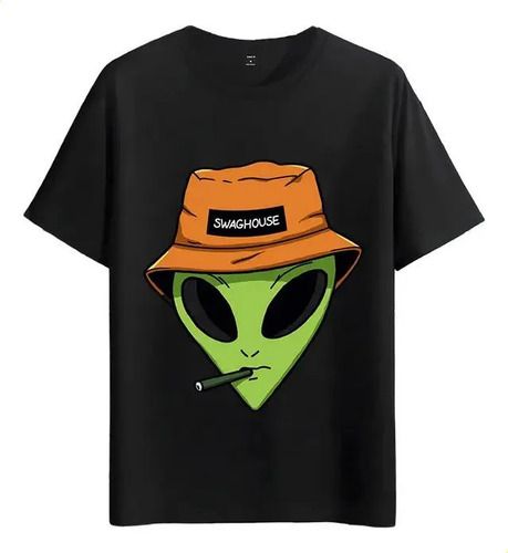 Tshirt Muscle 2026 Freaks Alien Smoking Estilo Funny Hiphop Swag_viptrois.com