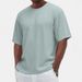 Men's Clothing Casual Round Neck Short Sleeved T Shirt Fashionable And Versatile Textured T Shirt Tops_viptrois.com