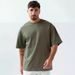 Men's Clothing Pure Cotton Trendy Brand Round Neck Short Sleeved T Shirt Men's Loose Couple Bottoming Shirt Solid Color_viptrois.com