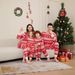 Christmas deer Snowflake tree stripes Christmas family dress printed homewear sleep_viptrois.com