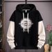 2025 New Trend Hooded Sweater Men's Spring And Autumn Trendy Brand Fake Two-piece Splicing Jacket Casual Top_viptrois.com