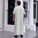 Men's Clothing Turkish Men's Robe Solid Color Loose Button Shirt Men's Robe Thobe_viptrois.com