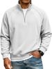 K New Men's Jacket With Half Zipper Stand Up Collar Sweatshirt, Men's T-shirt, Long Sleeved Solid Color Splicing, Loose And Plush_viptrois.com