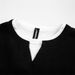 American Street Trendy Men's T-shirt Men's And Women's Personalized Fake Two-piece Crew Neck Pentagram New Loose Trendy Men's Shirt_viptrois.com