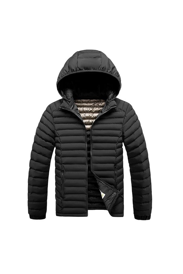 Rib Suit, Cotton-padded Coat, Men's Graphene Removable Cap, Slim Fit, Fleece, Thickened Top, Jacket._viptrois.com