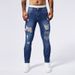 Men's Clothing Tossing Holes Old Jeans Pants Spring And Summer All Match Loose Straight Casual Pants_viptrois.com