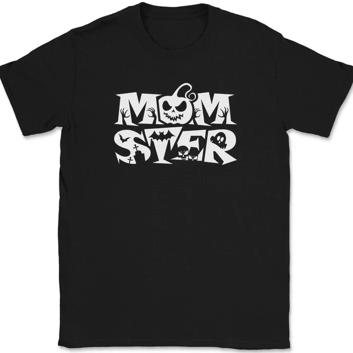 Momster T-Shirt Mens Womens Tees Top Funny Halloween Monster Mom Mother Ghost Tricker Treat Tee_viptrois.com