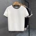 Men's Lightweight Striped Viscose T-Shirt – Breathable Short-Sleeve Knit Top For Summer_viptrois.com
