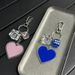 Asymmetric Acrylic Heart Keychain - 3D Crystal-Like Charm For Girls & Couples (Red/Blue/Pink, Non-Toxic Light Reflective)_viptrois.com