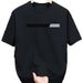 Men's Clothing Summer Loose Versatile Short Sleeved T Shirt Tops Paris Letter Print_viptrois.com