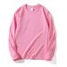 220g Round Neck Long Sleeve T-Shirt Men Loose Trendy Casual Solid Color Base Shirt White Inner Wear Autumn Top For Women_viptrois.com