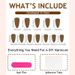 European And American Gold Leaf Nail Patches Wearable Nail Glitter Gradient Ins Nail Art Pieces Removable False Nails_viptrois.com