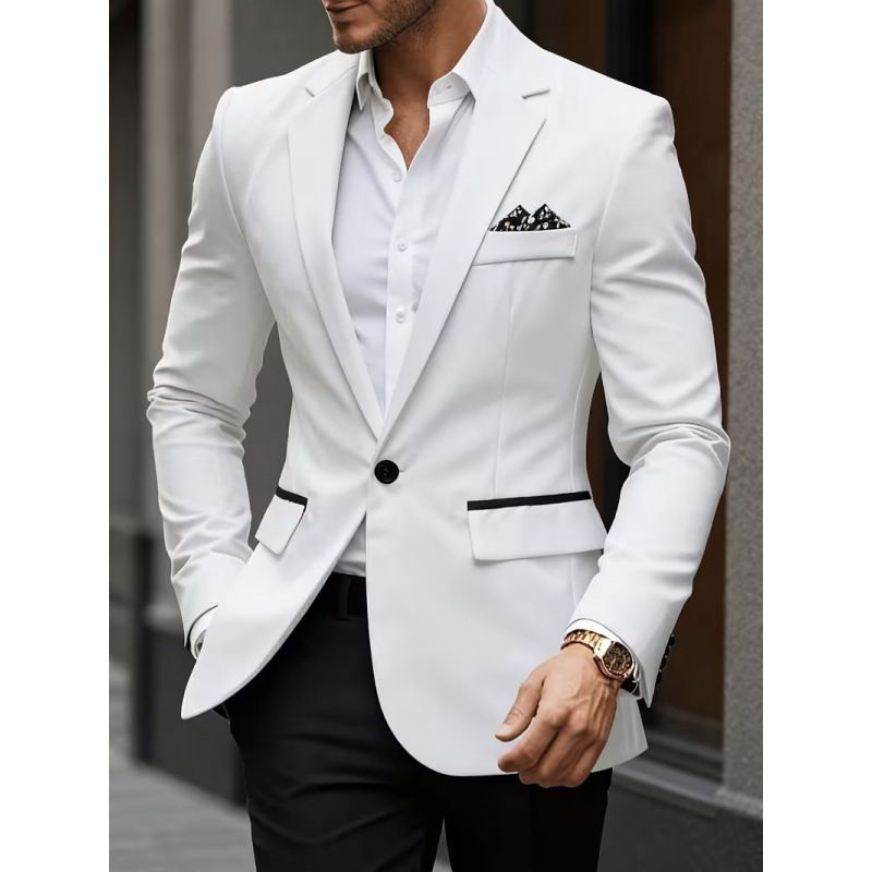 Men's All Season Suit Jacket Foreign Size Youth Business Formal Groom And Best Man Suits_viptrois.com