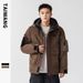 Men's Clothing Fashionable Silk cotton jacket outdoor waterproof workwear men's tops with multiple pockets_viptrois.com