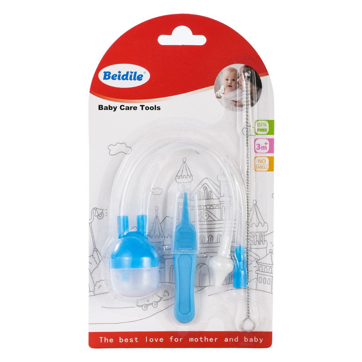 Mother & Kids Spot Baby Snot Cleaning Mouth Suction Care Set Baby Straw Silicone Anti Backflow Manual Nasal Aspirator_viptrois.com