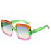 Men's Sunglasses UV Protection Fashion Square Champagne Color Gradient High End_viptrois.com