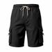 Summer Men's Casual Loose Fit Cargo Shorts With Multiple Pockets Style Heavyweight Knit Terry Sports Outdoor_viptrois.com