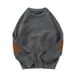 Men's Thickened Winter Sweater – Japanese Retro Style Crewneck Knit Pullover – Slim Fit Thermal Jumper For Teens & Young Adults_viptrois.com