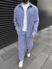 Men's Clothing Corduroy Long Sleeved Jacket Casual Trousers Two Sets_viptrois.com