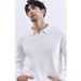 Men's Slim-Fit Knit Polo Sweater - Long Sleeve Business Casual Pullover (White, Black, Brown) - Breathable & Wrinkle-Free Sizes M To XXXL_viptrois.com