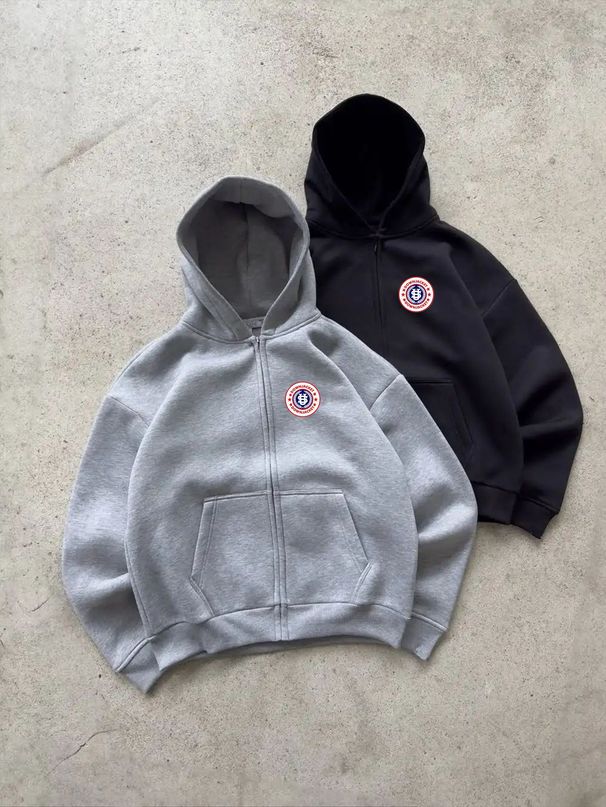Men's Clothing Men's Streetwear American Trendy Brand Hooded Jacket With Badge US Grain Ear Fashion Casual Sweatshirt Set_viptrois.com