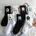Socks New Wool Flower Women's Socks Autumn And Winter Casual Cotton Socks Warm Mid Tube Socks Women's Wood Ear Socks Trend_viptrois.com