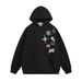 Fun Cartoon Starburst Print Hooded Sweatshirt Men's Trendy Autumn Winter 360G Loose Pullover_viptrois.com