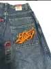Y2K Haruku Hip Hop Bet Embroidered Vintage Bagged Jeans Denim Pants Mens Gothic High Waist Wide Trousers 240819_viptrois.com