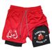 Men's, Quick Drying, Basketball, Beach, Muscle, Compression Gym Shorts, Boxing Printed Sports Pants, Double Layered Fitness_viptrois.com