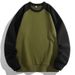 Year Round Spot 2025 Autumn New Men's Fashion Trend Raglan Sleeve Round Neck Color Matching Large Size Sweatshirt Bottoming Shirt_viptrois.com