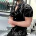 Men's Clothing Casual Short Sleeved 3D Printed Flame Shirt_viptrois.com