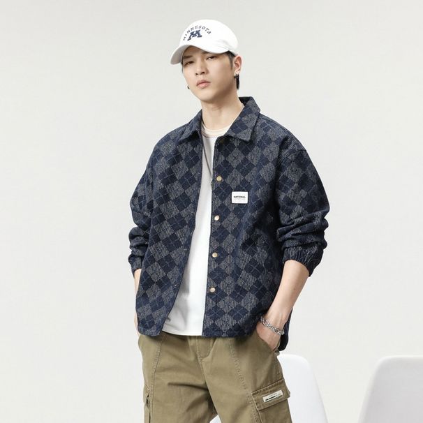 Nordmann 2025 Spring New Style Trendy Brand Plus Size Fashion High-End American Shirt High Street Casual Denim Jacket_viptrois.com