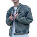 Ins American Design, Niche And Cool Motorcycle Suit, Denim Jacket, Men's Autumn Loose Couple Outfit Jacket_viptrois.com